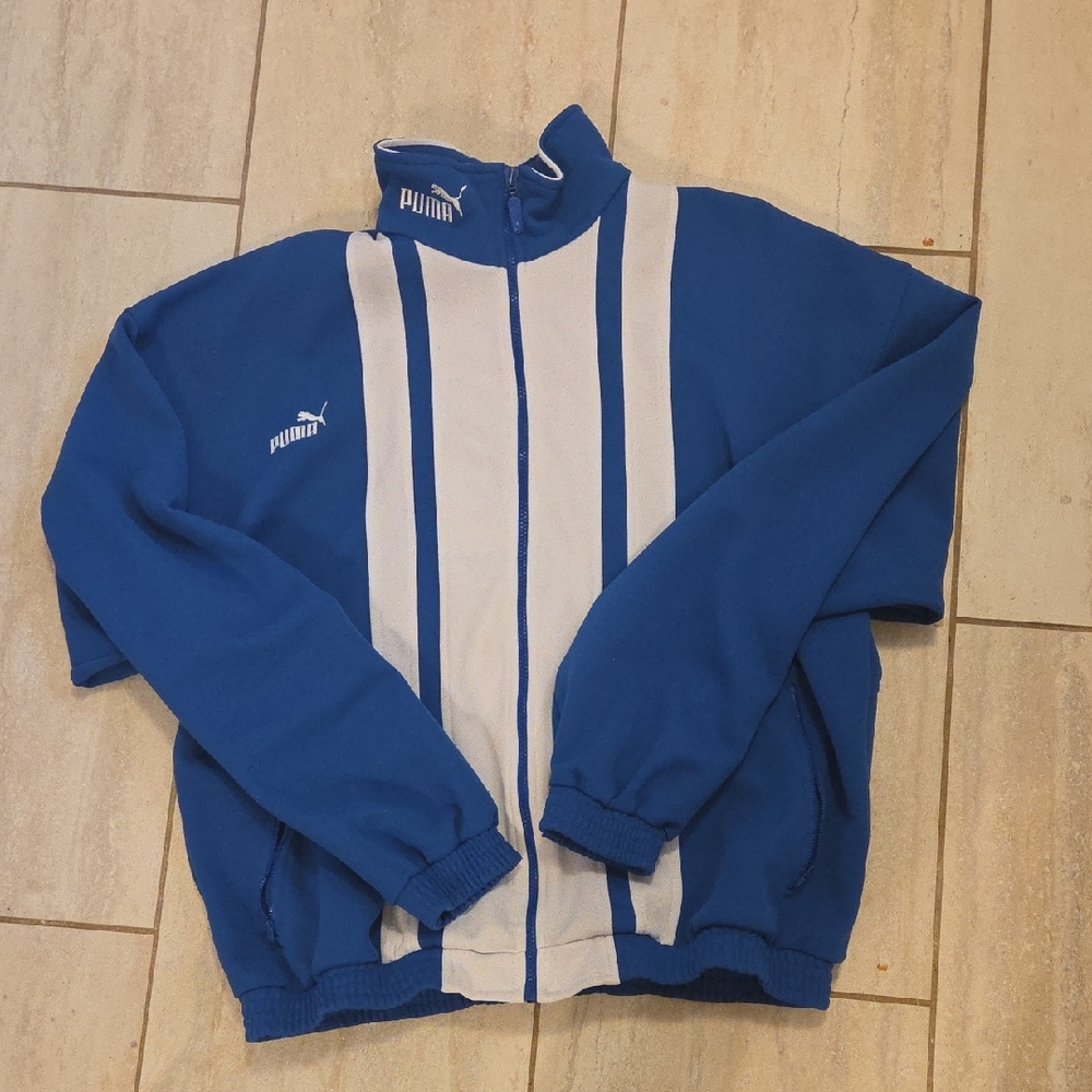 Puma Royal Blue and White Performance Track Jacket